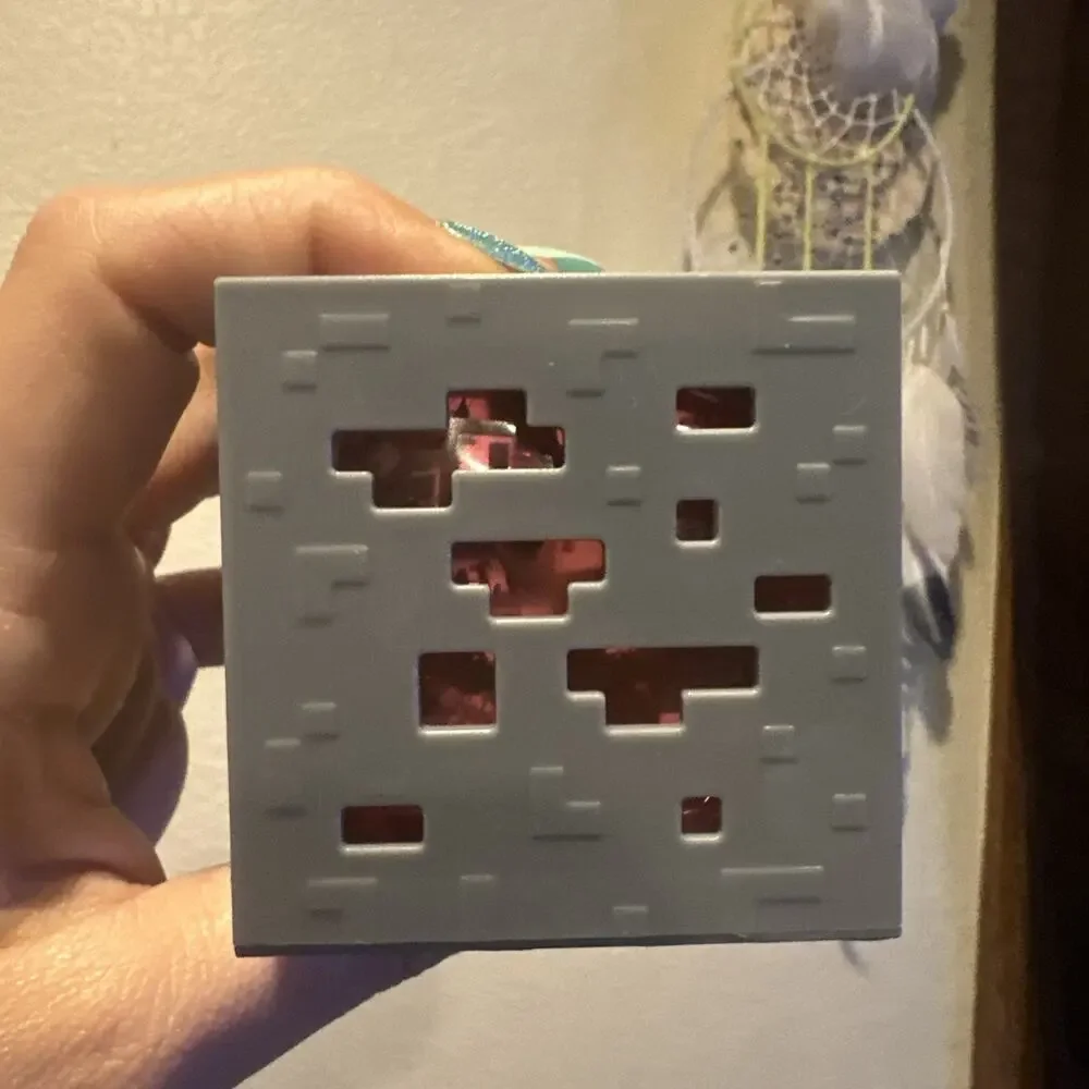Minecraft Jelly Cube Squishy Sensory Toy, Like NeeDoh, Red